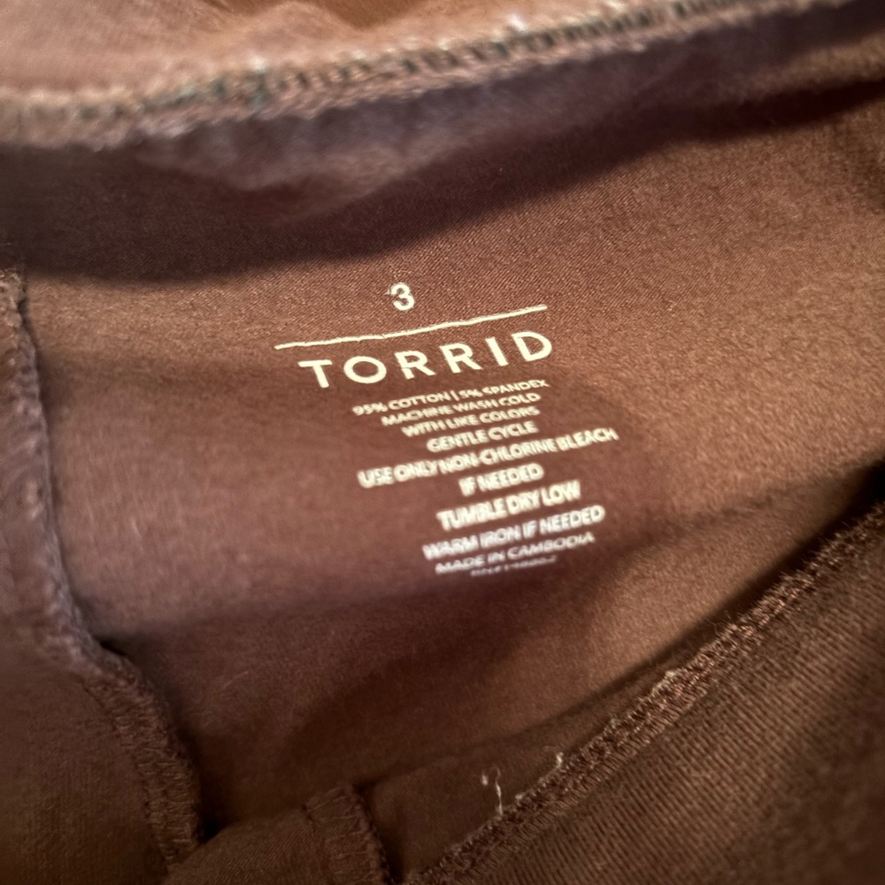 Torrid plus size leggings 3x brown chocolate good condition - Picture 3 of 9